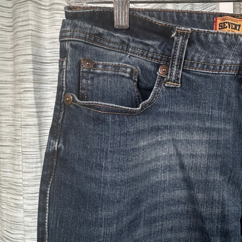 Seven7 Straight Fit Jeans Brown Tint Mens 34x32 SN1364 Denim EUC